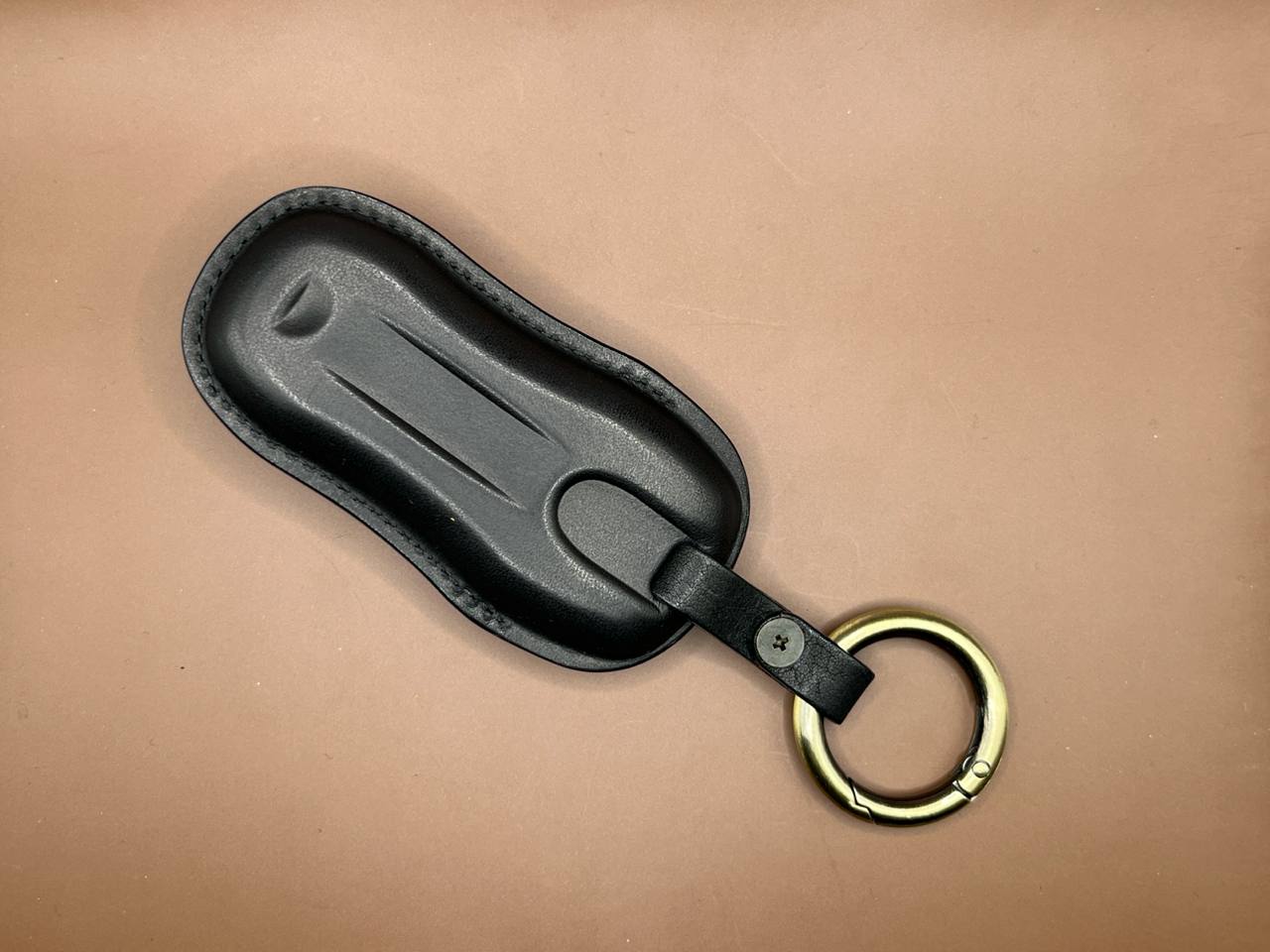 Porsche Type - B Skórzany Czarny z Paskiem + Kółko