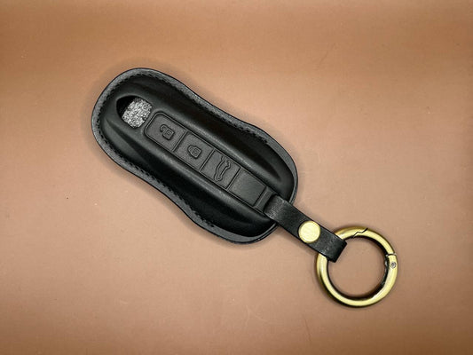 Porsche Type - B Skórzany Czarny z Paskiem + Kółko